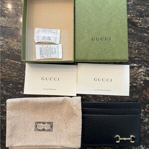 Gucci Black Leather Card Case